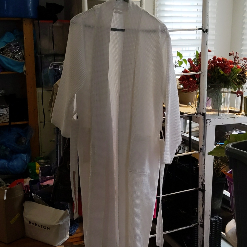 White thick robe